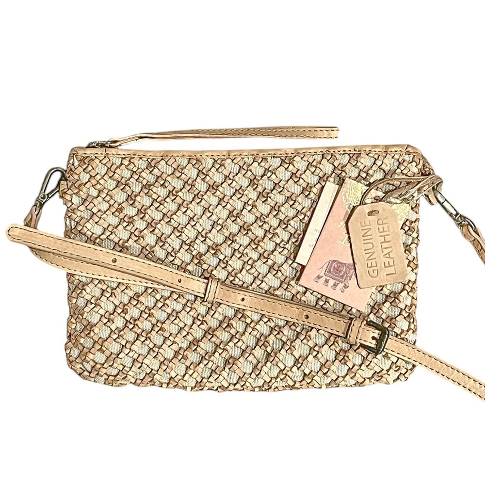 Handcrafted in India Leather Knotted Crossbody Bag